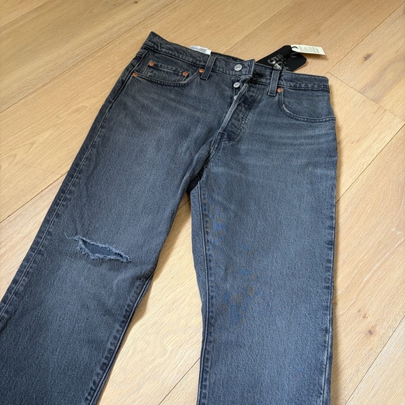 Levi's Premium 501 Skinny Jeans - washed black button fly - Picture 3 of 4
